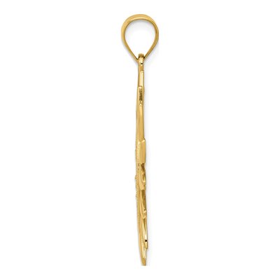 14K Yellow Gold Filigree Sun Pendant – view 3