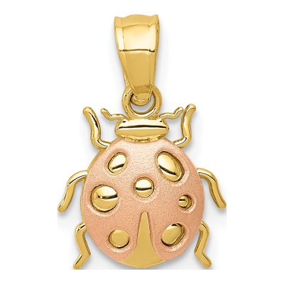 14K Two-Tone Gold Ladybug Pendant