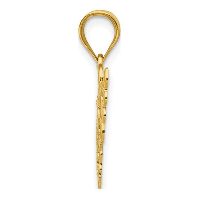 14K Yellow Gold Filigree Butterfly Pendant – view 3