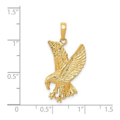 14K Yellow Gold Eagle Pendant – view 5