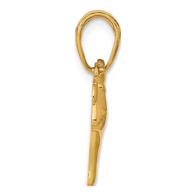 14K Yellow Gold Dog Pendant – view 3