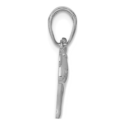 14K White Gold Dog Pendant – view 3