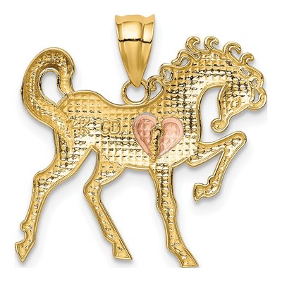 14K Two-Tone Gold Horse Charm – view 4