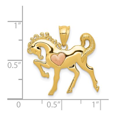 14K Two-Tone Gold Horse Charm – view 5