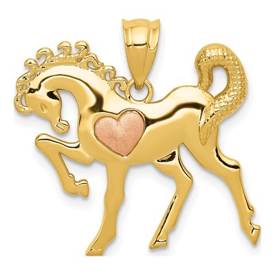 14K Two-Tone Gold Horse Charm