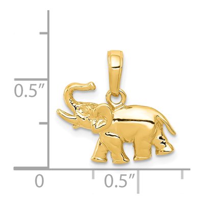 14K Yellow Gold Elephant Pendant – view 5