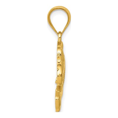 14K Yellow Gold Filigree Elephant Pendant – view 3