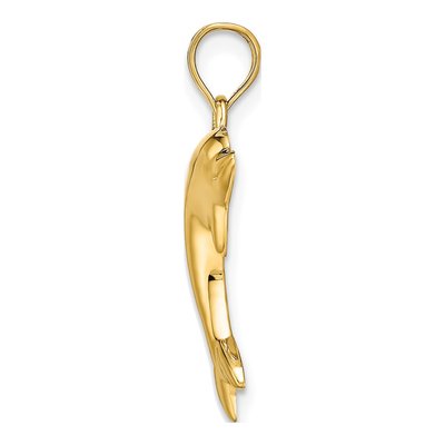 14K Yellow Gold Dolphin Charm – view 3