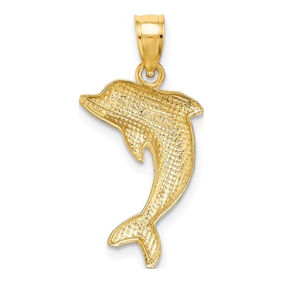 14K Yellow Gold Dolphin Charm – view 5