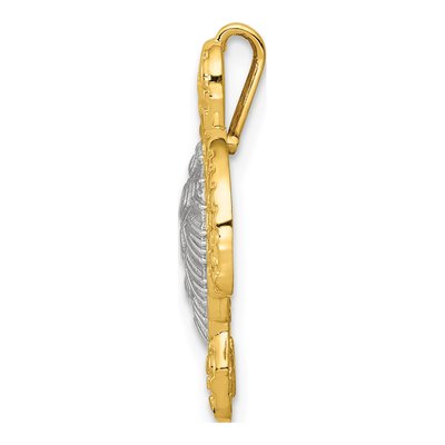 14K Two-Tone Gold Turtle Slide Pendant – view 3