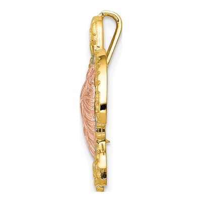 14K Two-Tone Gold Turtle Slide Pendant – view 3