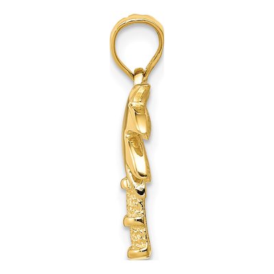 14K Yellow Gold Palm Tree Pendant – view 3