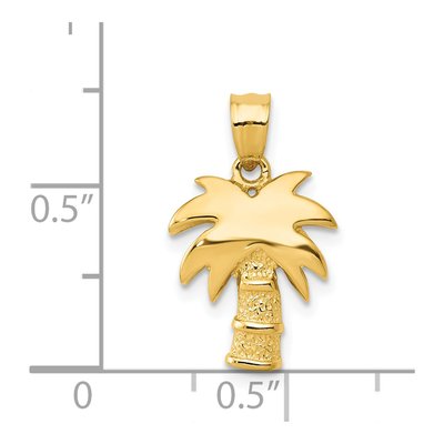 14K Yellow Gold Palm Tree Pendant – view 5