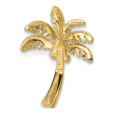 14K Yellow Gold Palm Tree Slide Pendant – view 4