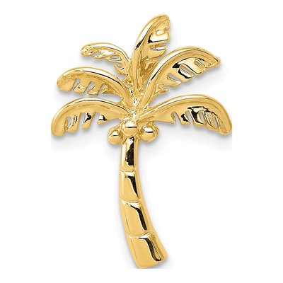 14K Yellow Gold Palm Tree Slide Pendant