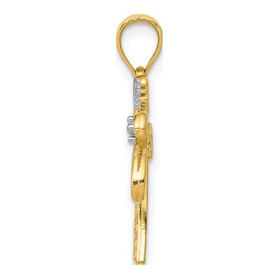 14K Yellow Gold Palm Tree Pendant – view 3