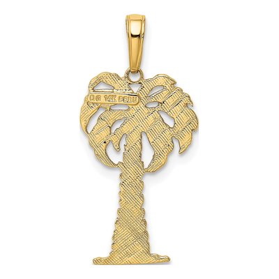 14K Yellow Gold Palm Tree Pendant – view 4