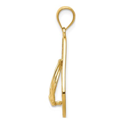 14K Yellow Gold Flip-Flop Mesh Pendant – view 3