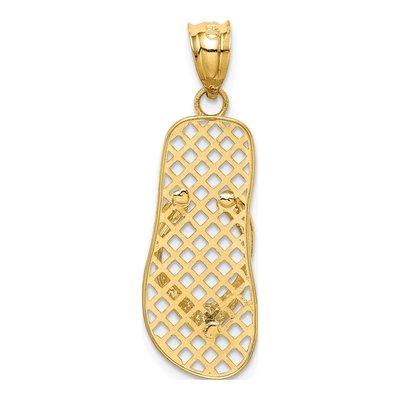 14K Yellow Gold Flip-Flop Mesh Pendant – view 5