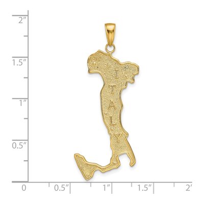 14K Yellow Gold Map Pendant – view 4