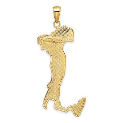 14K Yellow Gold Map Pendant – view 5