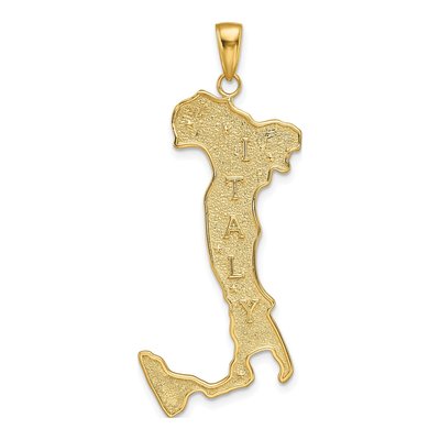 14K Yellow Gold Map Pendant