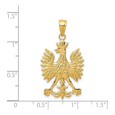 14K Yellow Gold Phoenix Bird Pendant – view 5
