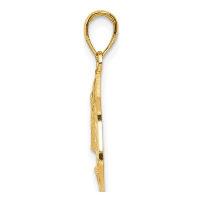 14K Yellow Gold Police Badge Pendant – view 3