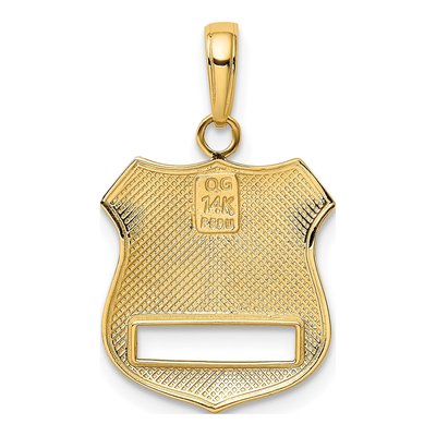 14K Yellow Gold Police Badge Pendant – view 4