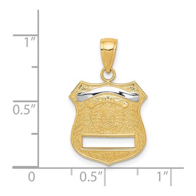 14K Yellow Gold Police Badge Pendant – view 5