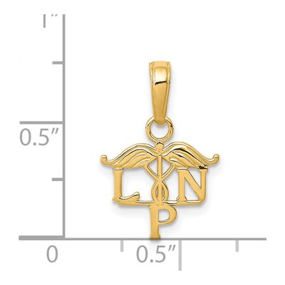 14K Yellow Gold LPN Symbol Pendant – view 5