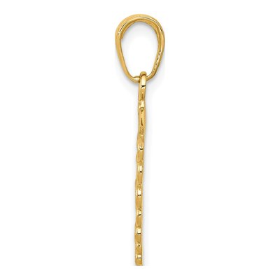 14K Yellow Gold Caduceus Pendant – view 3