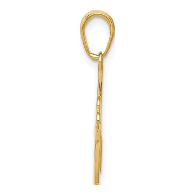 14K Yellow Gold Comb Scissors Pendant – view 3