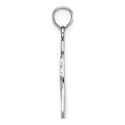 14K White Gold Comb Scissors Pendant – view 3