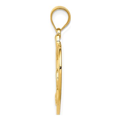 14K Yellow Gold Treble Clef Heart Charm – view 3