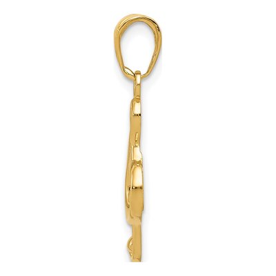 14K Yellow Gold Treble Clef Pendant – view 3