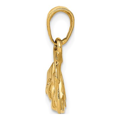 14K Yellow Gold Comedy Tragedy Pendant – view 3