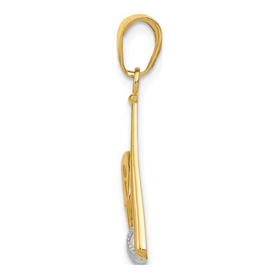 14K Yellow Gold Baseball Pendant – view 3
