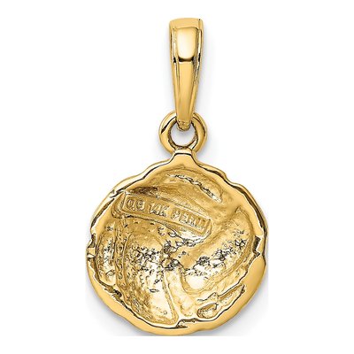 14K Yellow Gold Volleyball Pendant – view 4