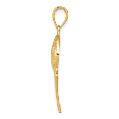 14K Yellow Gold Basketball Net Pendant – view 3