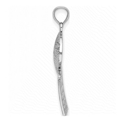 14K White Gold Basketball Net Pendant – view 3
