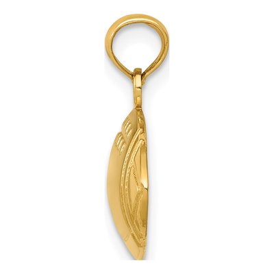 14K Yellow Gold Football Pendant – view 3