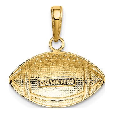 14K Yellow Gold Football Pendant – view 4