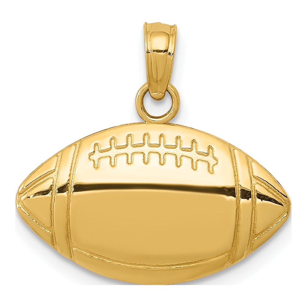 14K Yellow Gold Football Pendant
