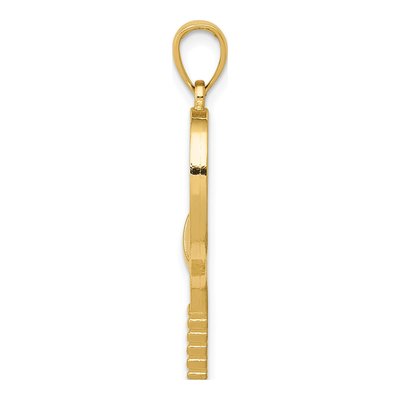 14K Yellow Gold Tennis Racquet Ball Charm – view 3