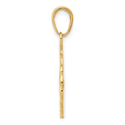 14K Yellow Gold Swimming Pendant – view 3