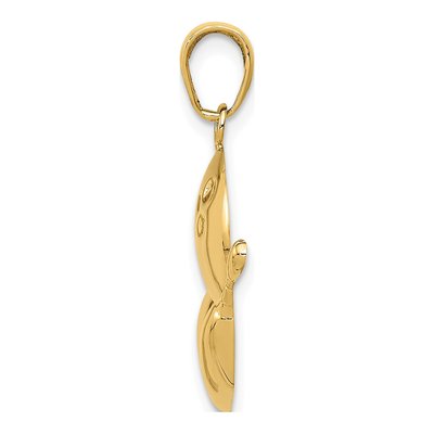 14K Yellow Gold Bowling Pins Ball Charm – view 3
