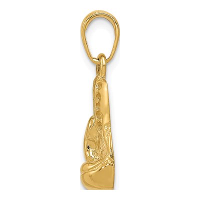 14K Yellow Gold Boxing Glove Pendant – view 3