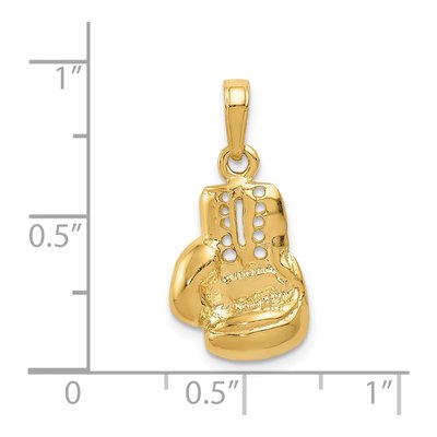 14K Yellow Gold Boxing Glove Pendant – view 5