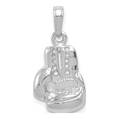 14K White Gold Boxing Glove Pendant